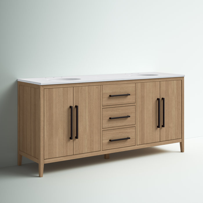 Mercury Row® Alsup 72'' Freestanding Double Bathroom Vanity with